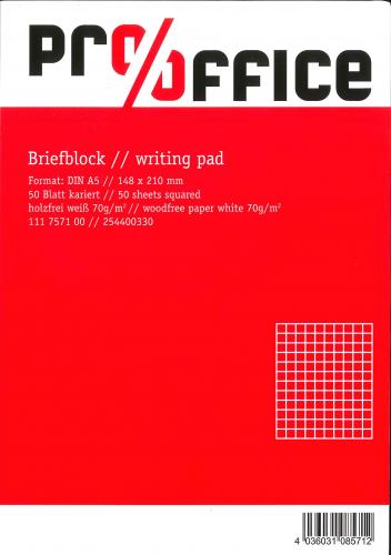 Briefblock Pro Office A5 kariert