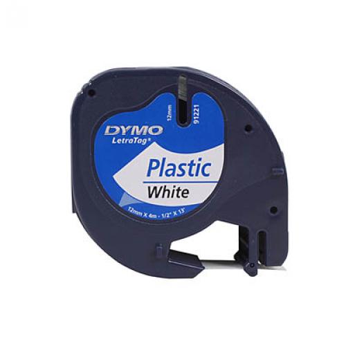 DYMO Beschriftungsband 91221 Plaste schwarz auf wei 12mm x 4m 