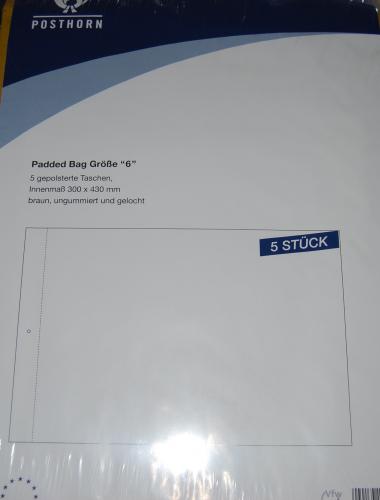 Polstertaschen Größe 6 Jiffy 300x430mm braun 5 St/Pg Polstertaschen Größe 6 Jiffy 300x430mm braun 5 St/Pg