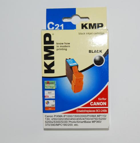 Patrone kompatibel KMP schwarz Canon BCI-24BK