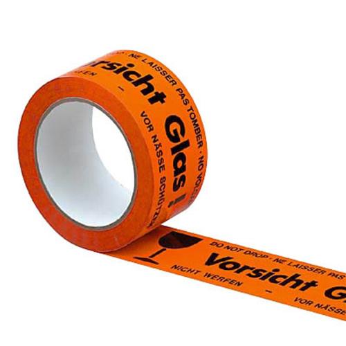 Warnband Vorsicht Glas leuchtorange Warnband Vorsicht Glas leuchtorange